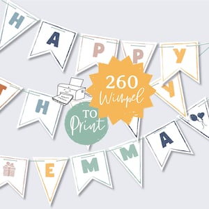 Bunting Package – Download all letters, numbers and many symbols