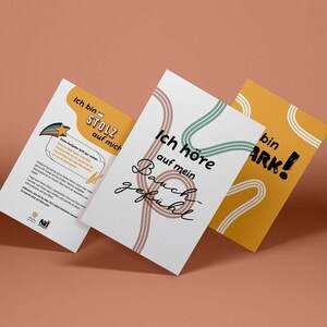 Positive Glaubenssätze für Kinder | Postkarten-Set mit Box | Affirmationen, Puzzle & Übungen | Ein Geschenk für starkes Selbstbewusstsein.