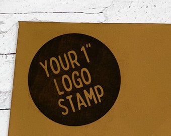 Top Selling Custom 1" Logo Stamper | Rubber Logo Handstamp and Ink | Business Logo Rubber Stamp | Custom Artwork Stamper