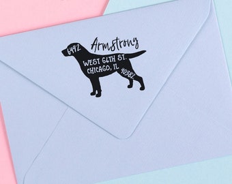 Custom Labrador Return Address Stamp - Self-Inking Dog Stamp