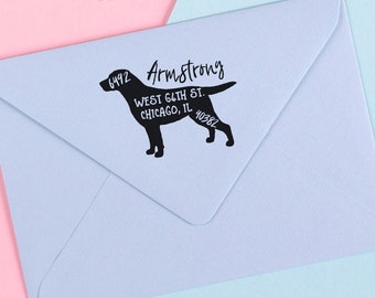 Custom Labrador Return Address Stamp - Self-Inking Dog Stamp