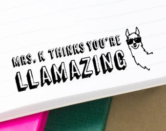 You're Llamazing! Custom Teacher Stamp, Grading Stamp