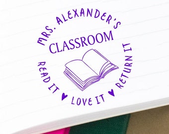 Teacher Stamp for Library Books | Personalized with Your Name