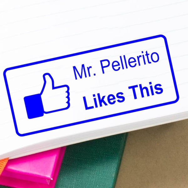 Facebook Like Custom Teacher Stamp, Grading Stamp