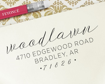 Woodlawn Address Stamp, Wedding Gift, Engagement Gift, Wedding Address Stamp, Wedding Invitation