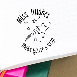 You&#39;re a Star Custom Teacher Stamp, Personalized Classroom Grading Stamps, Gifts for Teachers, Classroom Stamps, Rubber Teacher Stamper