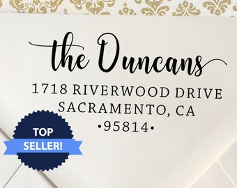 return address stamp etsy