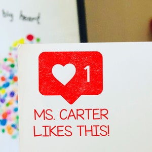 Instagram Like Teacher Stamp | Personalized Grading Teacher Stamp