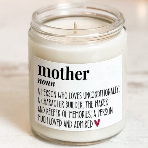 Definition of a Mother Custom Candle Sweet Gift for Mom Etsy