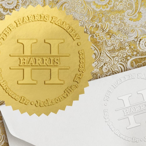 Custom Embosser Monogram Embosser Personalized Embossing Etsy