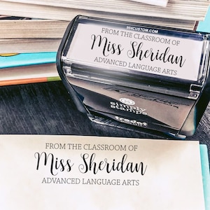 From the Classroom of Teacher Stamp | Custom Script Classroom Stamp