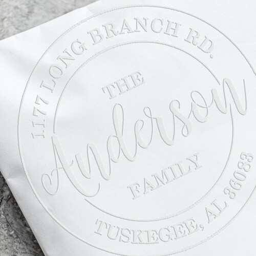 Custom Address Embosser Stamp Envelopes Embosser Address Etsy