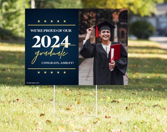 Class of 2024 Senior Yard Sign, Graduation Yard Sign, Custom Yard Sign, Graduation Party, Yard Signs for Graduation 2024, Graduation Decor