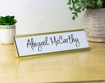 Custom Name Desk Plate | Personalized Name Plate | Choose Your Font and Color!