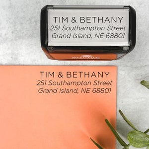 Custom Modern Self-Inking Return Address Stamp -  Personalized Housewarming Gift