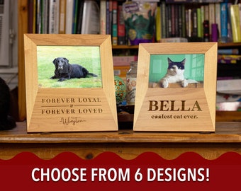 Pet Picture Frame - Personalized Wooden Photo Frame for Your Forever Friend