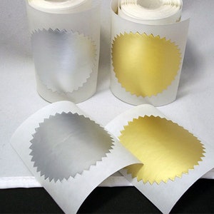 Embossing Adhesive Foil Seals - Choose Silver or Gold!