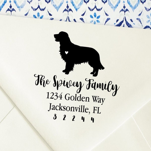 Golden Retriever Return Address Labels Etsy