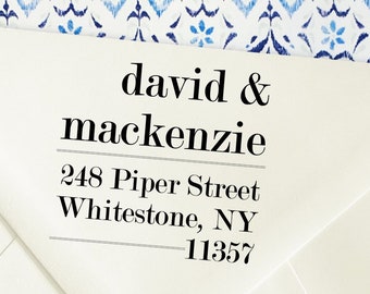 Self-Inking Return Address Stamps Housewarming Gift Stamp Mackenzie Design Address Stamp Custom Family Address Stamp