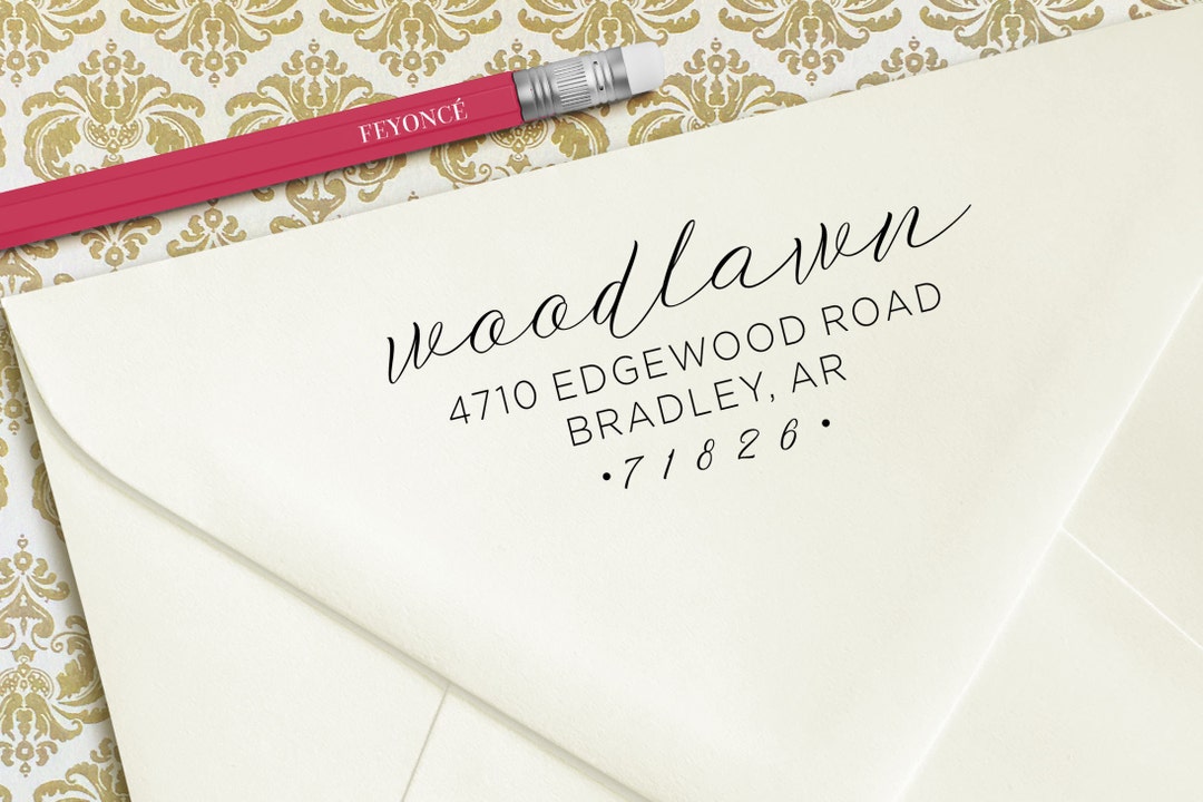 Woodlawn Address Stamp, Wedding Gift, Engagement Gift, Wedding Address Stamp, Wedding Invitation