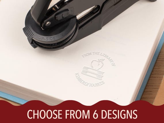 Personalized Teacher Library Embosser, Custom Name Book Embosser, Cute Classroom Embosser, Adorable Animal Raised Impression Stamp