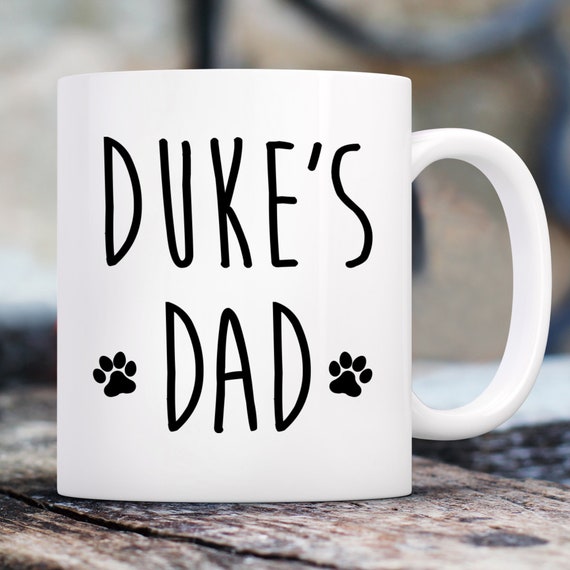 Custom Name Dog Dad Double Sided Mug | Custom 11 Oz. Dog Lover Coffee Mug