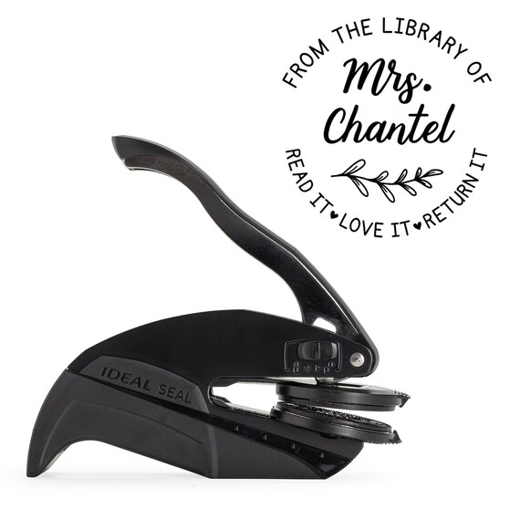 Teacher Book Embosser, Custom Library Embosser, Library Book Stamp, Book Embosser Personalized, Monogram Embosser Stamp, Teacher Gift