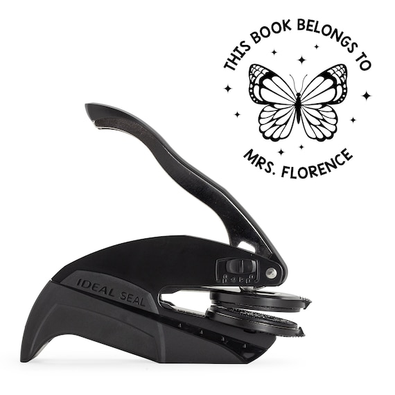 Butterfly Book Embosser, Book Embosser Personalized, Library Embosser, Personalized Gifts, Gifts for Her, Personalized Embosser for Books