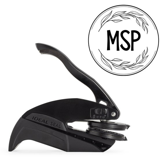 Custom Book Embosser, Library Book Stamp, Personalized Embosser for Books, Monogram Embosser Stamp, Library Embosser for Book Lover