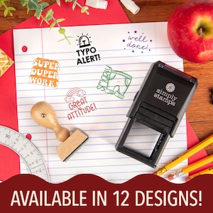Teacher Stamp | Custom Classroom Stamp | Gifts for Teachers | Choose Your Design
