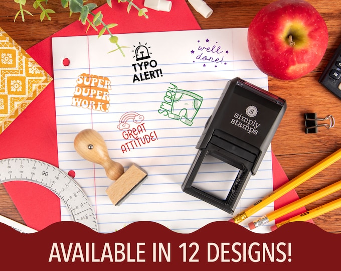 Teacher Stamp | Custom Classroom Stamp | Gifts for Teachers | Choose Your Design