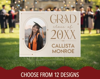 Custom Graduation Yard Sign | Personalized Class of 2026 Sign | Lawn Sign for High School and College Graduates