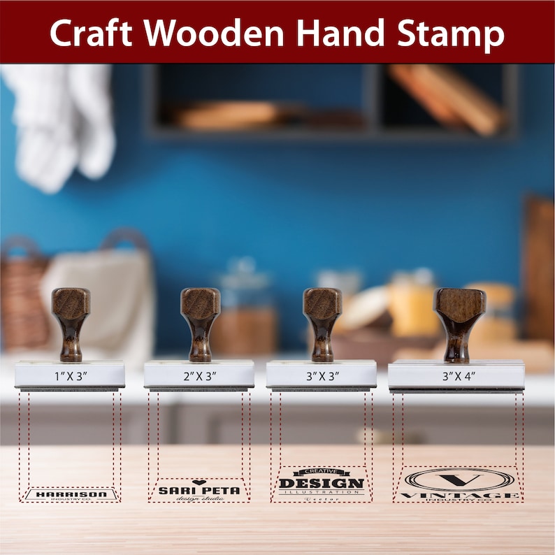 Custom 3 Logo Stamper Rubber Logo Handstamp and Ink Business Logo Rubber Stamp Personalized Artwork Craft Stamp image 2