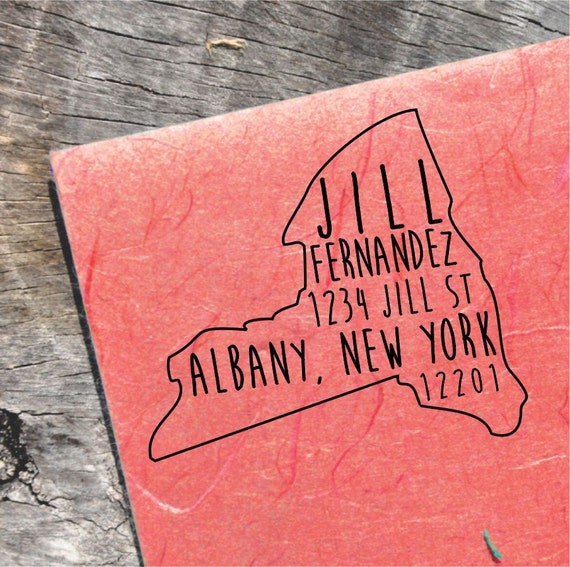 New York Address Stamp Custom New York Return Address Stamp Etsy