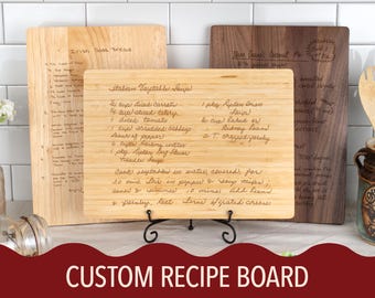 Personalized Engraved Cutting Board, Premium Recipe Cutting Board, Upload Your Recipe Charcuterie Board, Sentimental Family Heirloom Gift