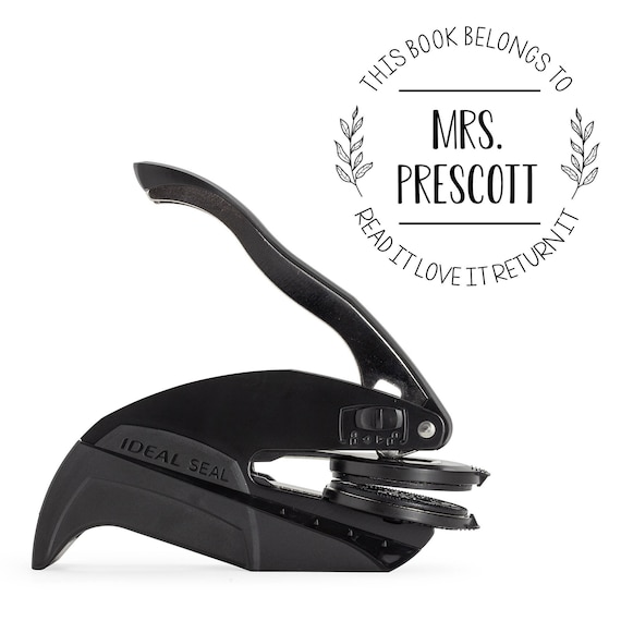 Custom Book Embosser, Library Book Stamp, Personalized Embosser for Books, Teacher Gifts, Teacher Stamp, Teacher Appreciation Gift