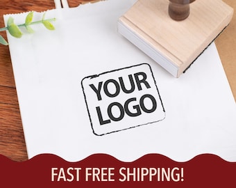 Custom 2" Logo Stamp | Rubber Logo Handstamp and Ink | Business Logo Rubber Stamp | Custom Logo Stamp | Personalized Artwork Craft Stamp