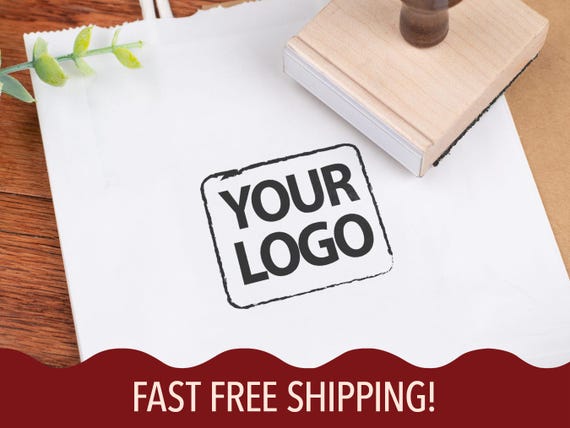 Custom 2" Logo Stamp | Rubber Logo Handstamp and Ink | Business Logo Rubber Stamp | Custom Logo Stamp | Personalized Artwork Craft Stamp
