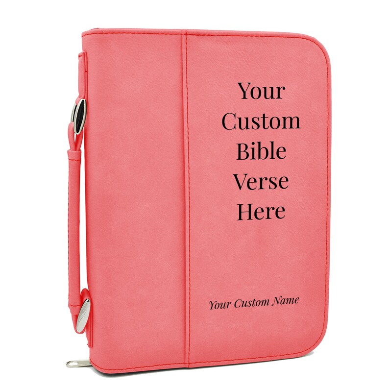 Customized Scripture Engraved Bible Cover Add A Custom Verse Etsy