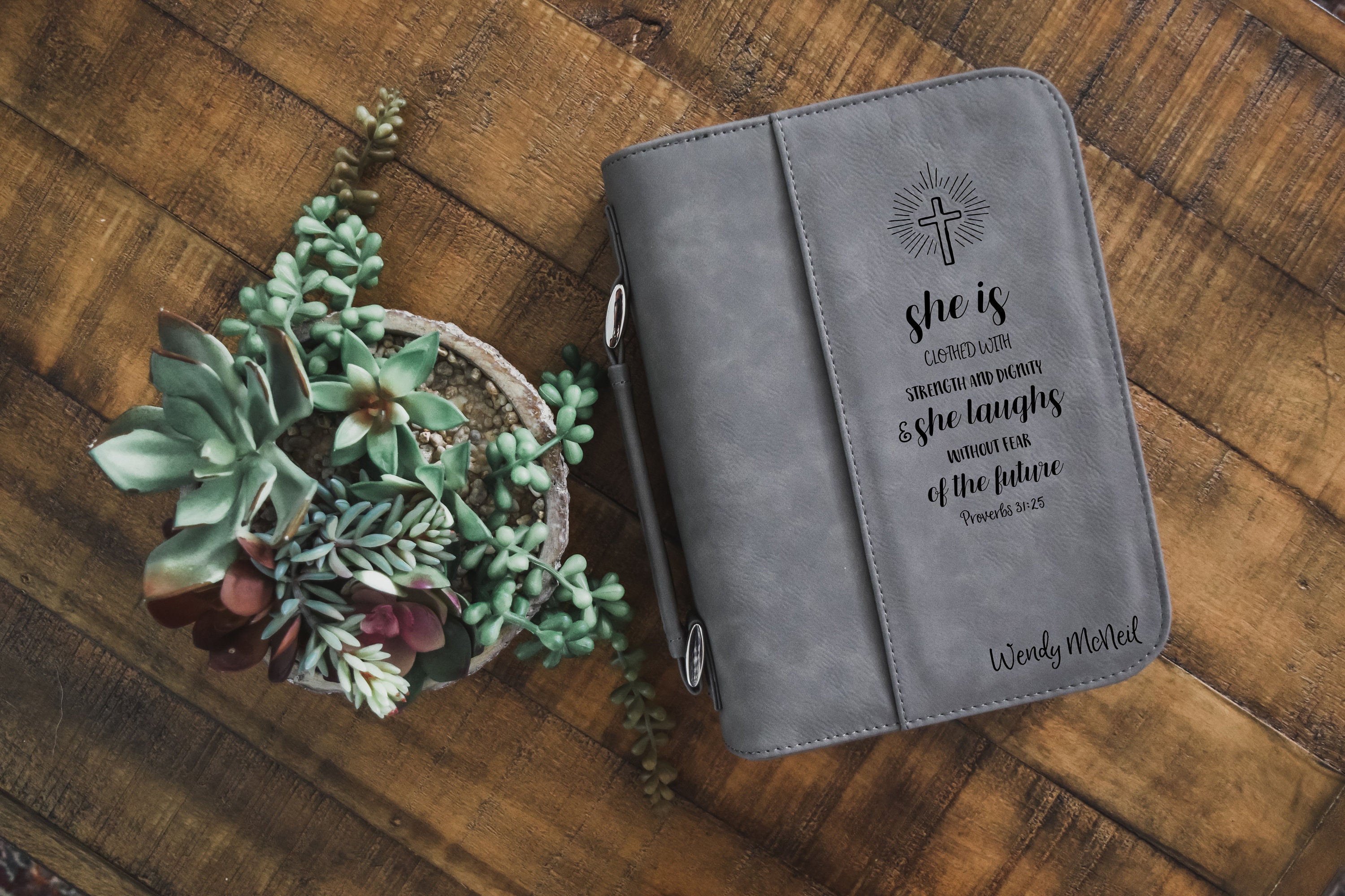 Customized Name Engraved Bible Cover Proverbs 3125 Etsy