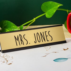 Custom Name Desk Plate | Personalized Name Plate | Choose Your Font and ...