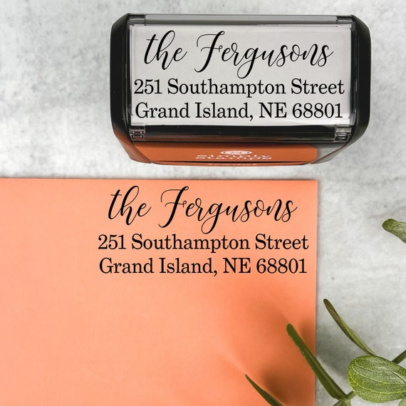 Top Selling Script Address Stamp - Self Inking Return Address Stamp - Personalized Wedding Address Stamp
