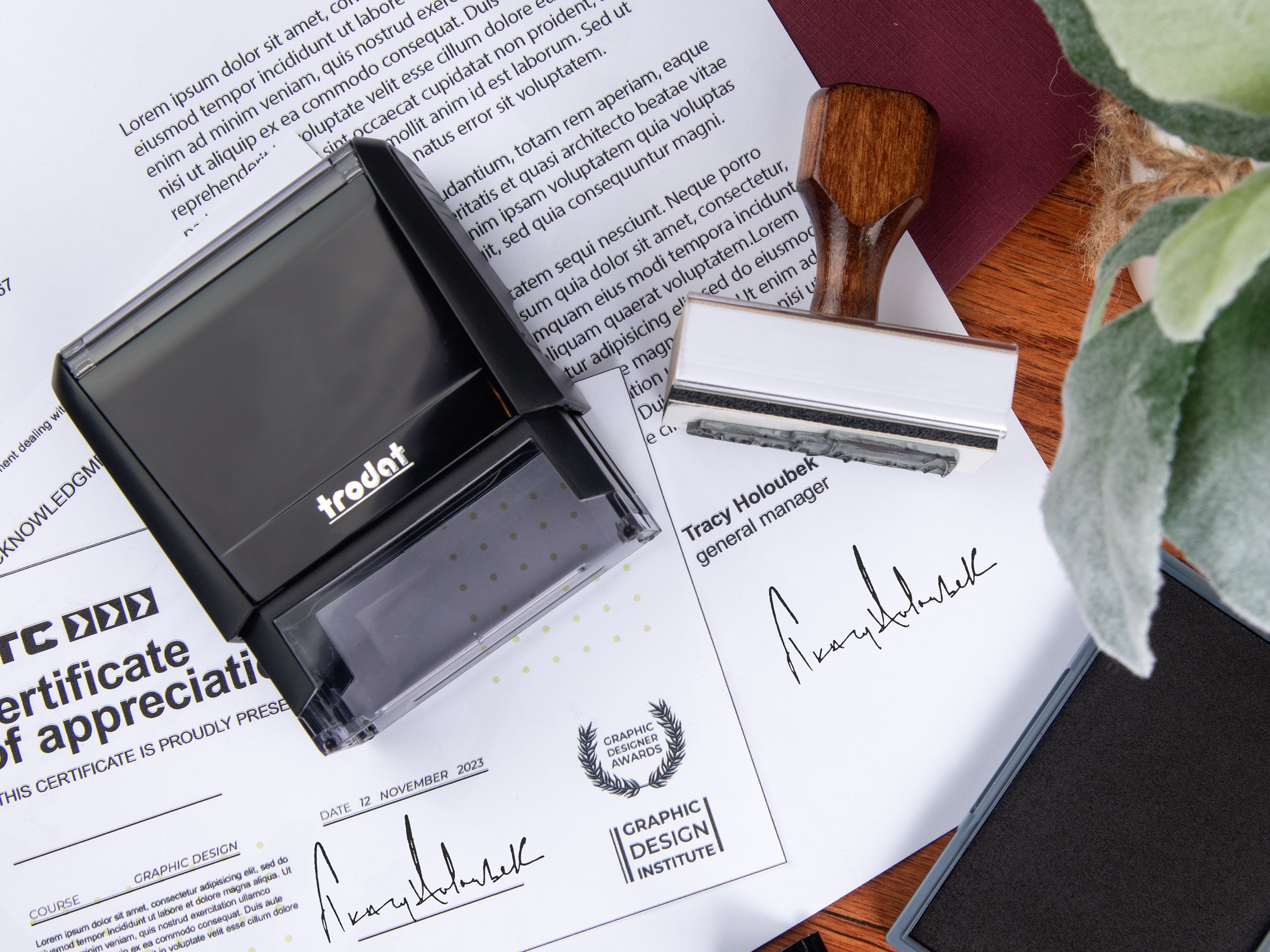  Name Signature Style Stamps Self-Inking Personalized