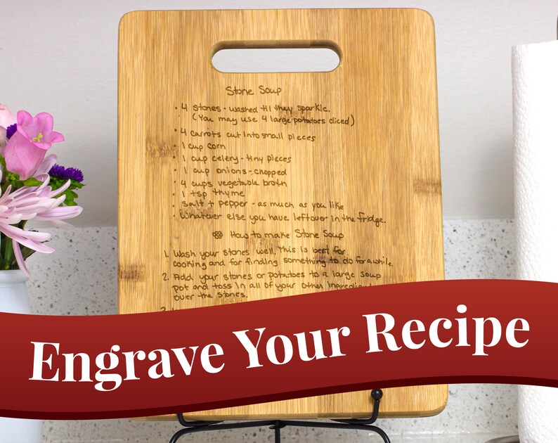 Custom Recipe Cutting Board Engraved Cutting Board Etsy