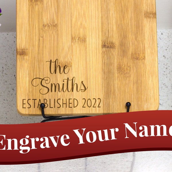 Custom Script Engraved Cutting Board | Personalized Gift Cutting Board