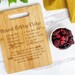 Custom Typed Recipe Bamboo Cutting Board, Submit Your Recipe, Gift for Mom 