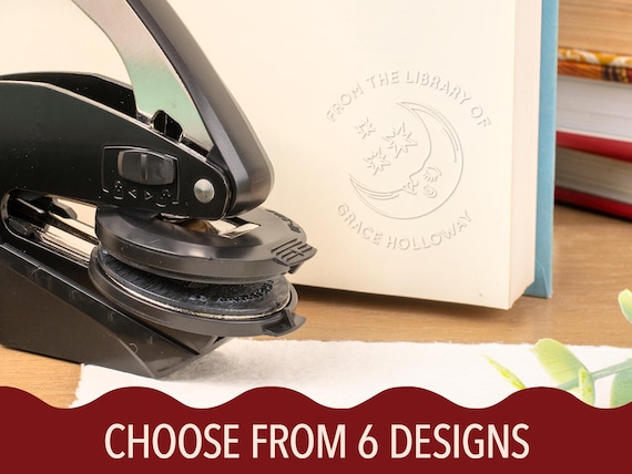 Personalized Book Embosser, Quality Custom Name Embossing Tool, Premium Fantasy Themed Raised Impression Stamp, Durable Engraved Embosser