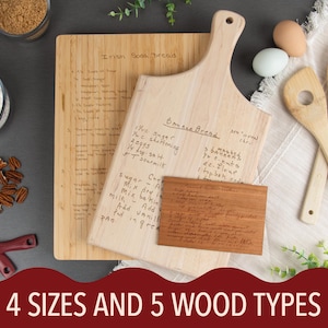 Custom Recipe Cutting Board, Engraved Cutting Board, Personalized Cutting Board, Handwritten Recipe, Wood Cutting Board, Family Recipe