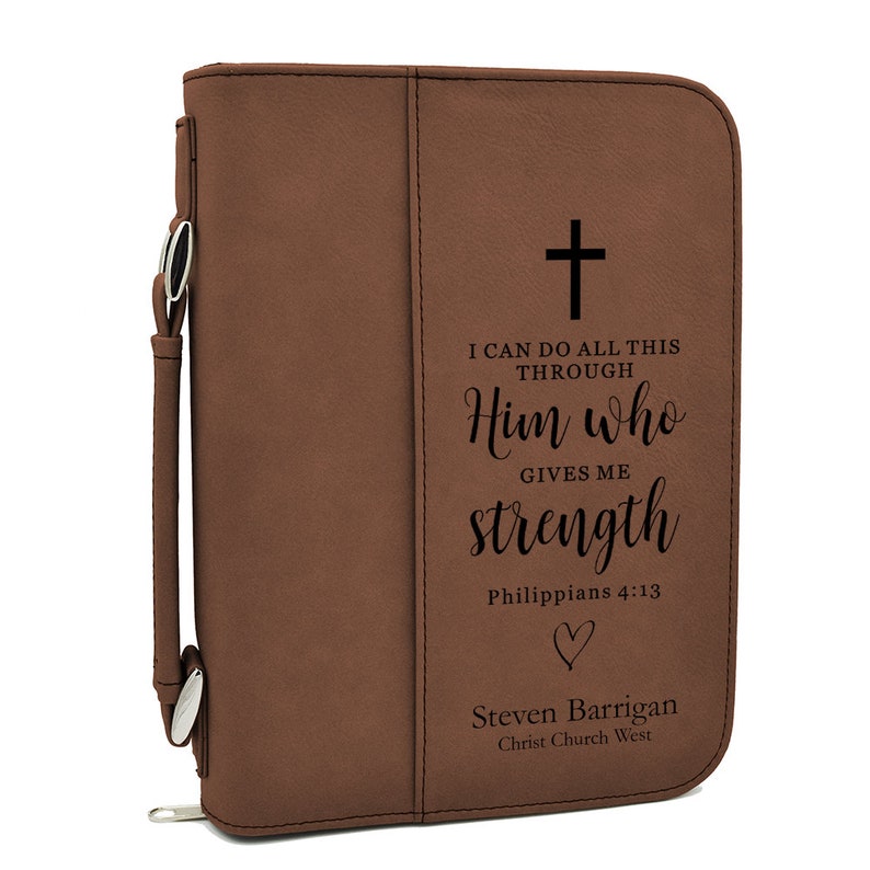 Custom Engraved Bible Cover With Handle Standard Size Etsy