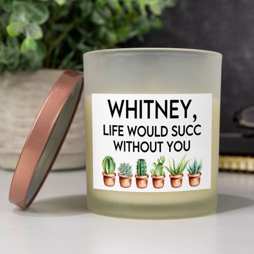 Life Would Succ Custom Candle | Funny Gift for Dad Candle Label